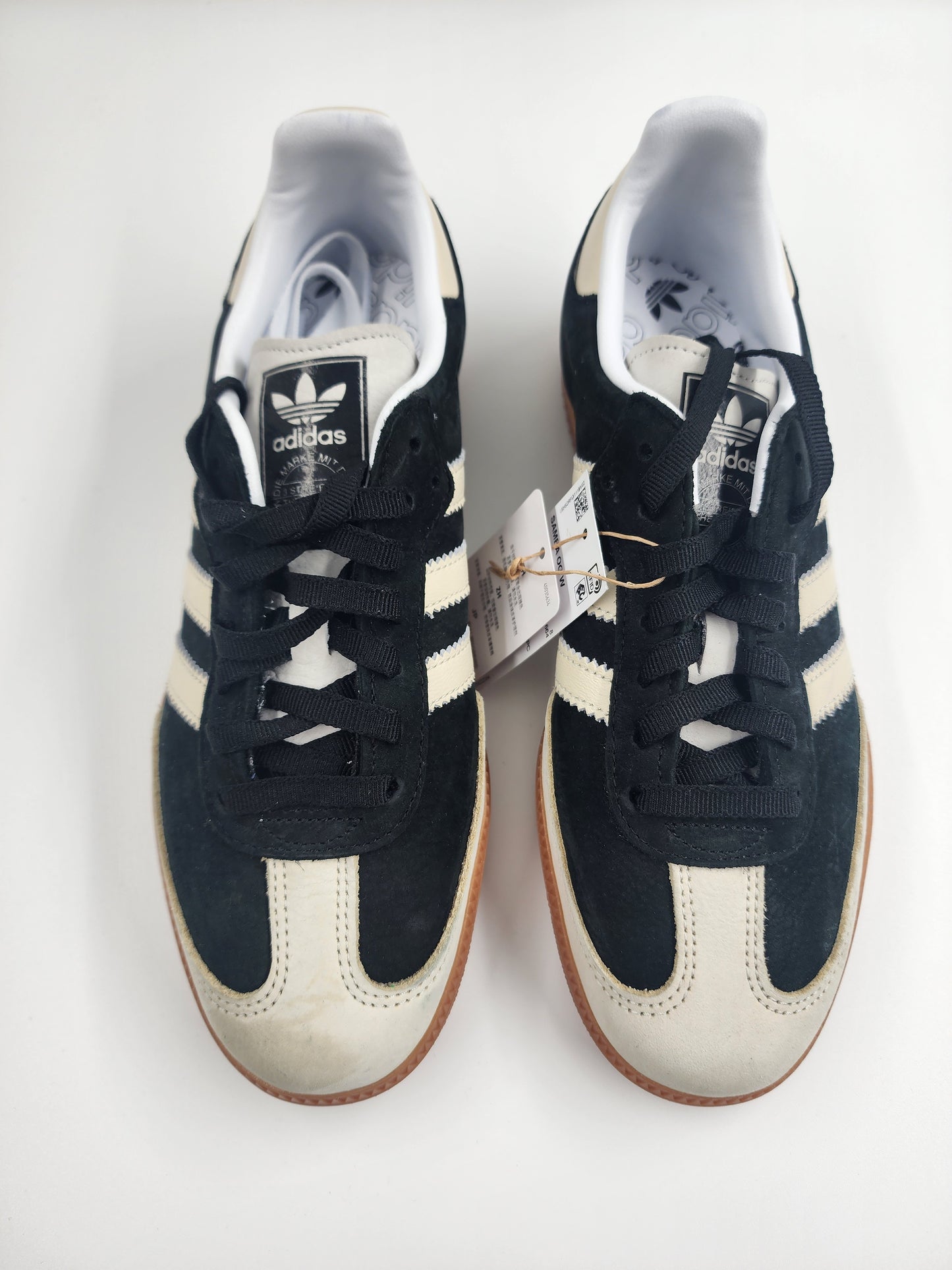 Adidas Originals Samba OG trainers in black and beige suede - UK 8
