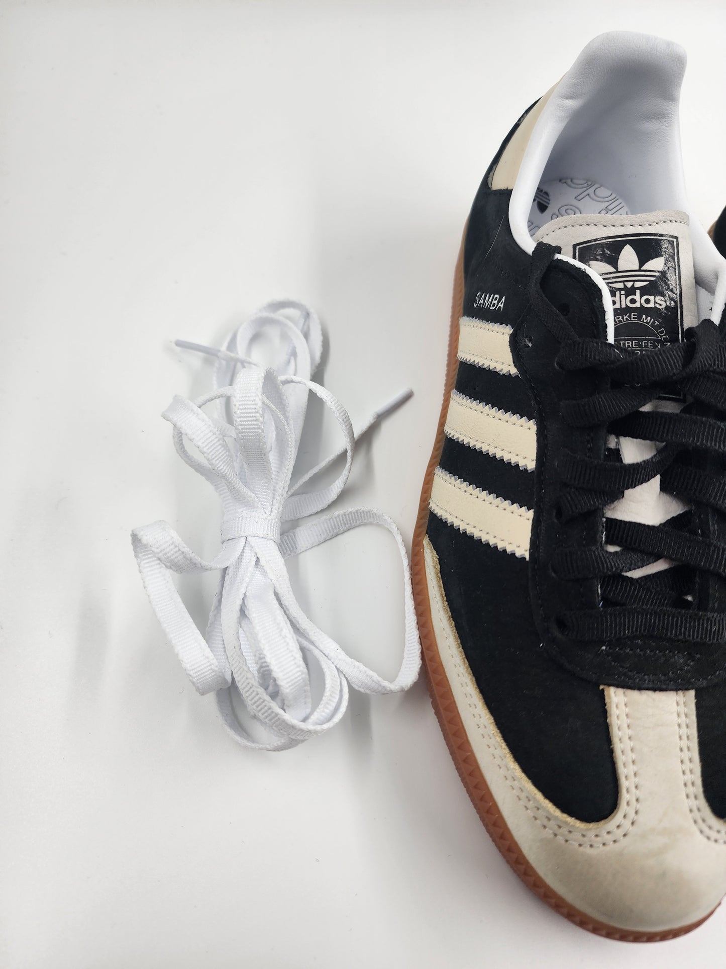 Adidas Originals Samba OG trainers in black and beige suede - UK 8