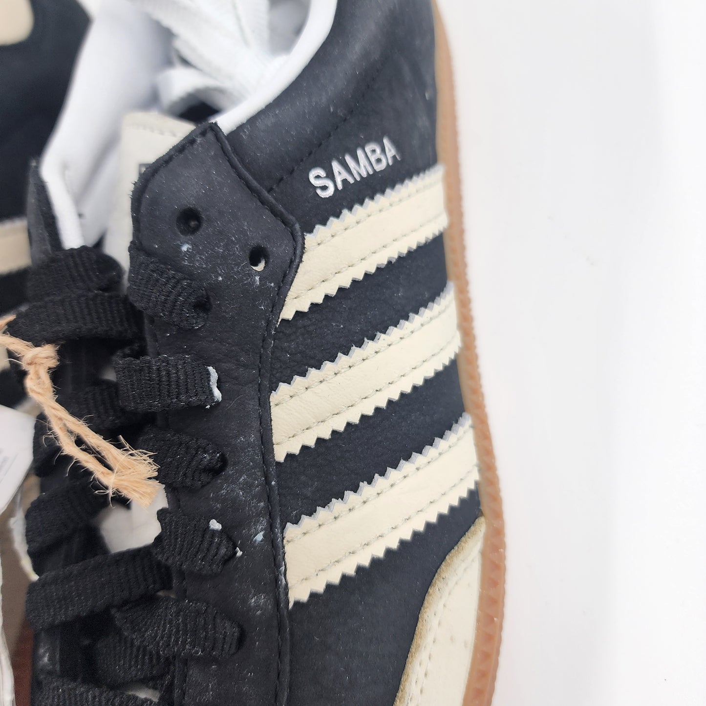 Adidas Originals Samba OG trainers in black and beige suede - UK 6