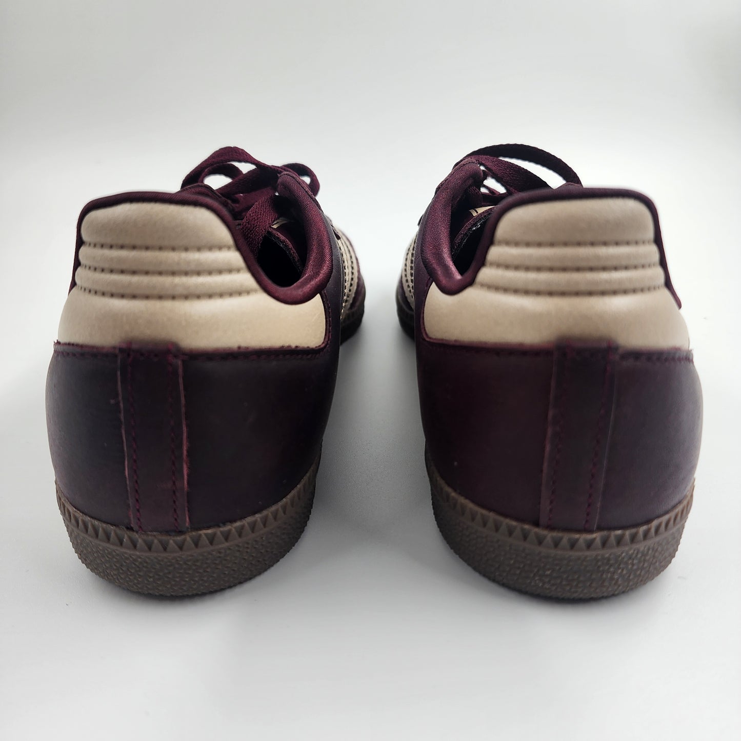 Adidas Samba OG "Maroon/Crystal Sand/Gold Metallic" Trainers - UK 7.5