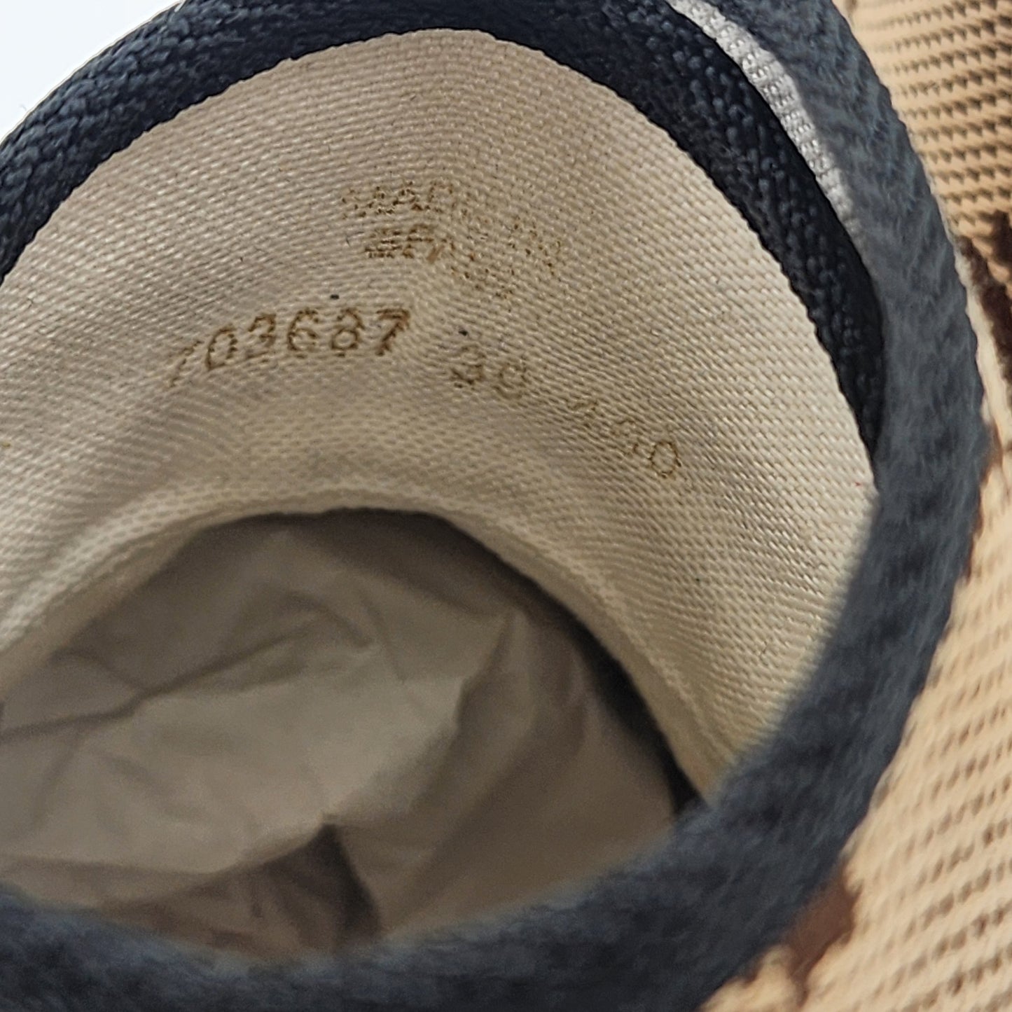 Gucci Maxi GG Logo High-Cut Sneakers 703034 Brown Beige - EU 39