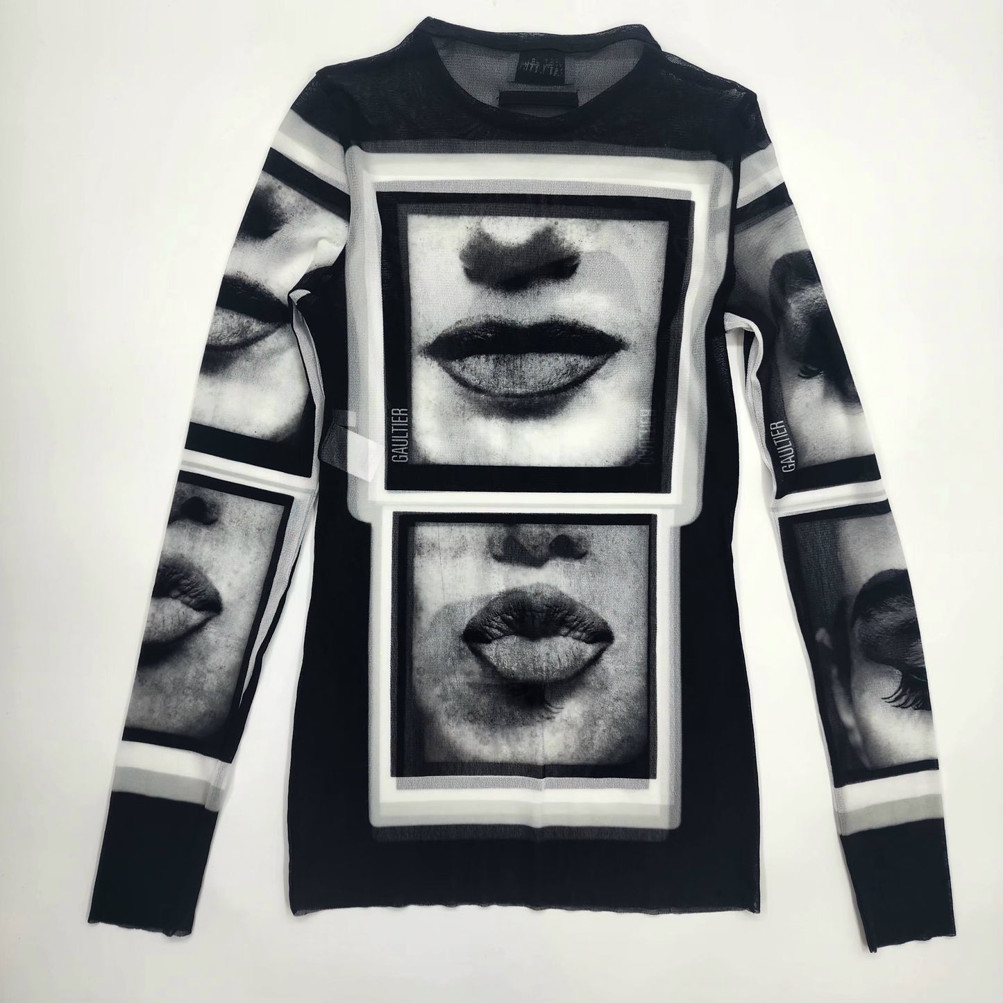 Jean Paul Gaultier Eyes & Lips Mesh Women's T-Shirt - L