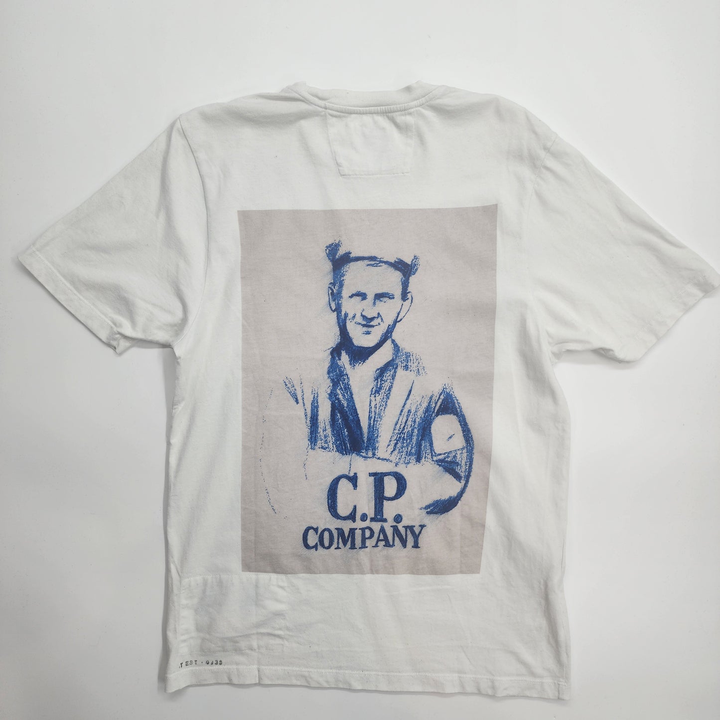 C.P Company Hand Blurry Logo Printed Jersey T-Shirt White - Size XS