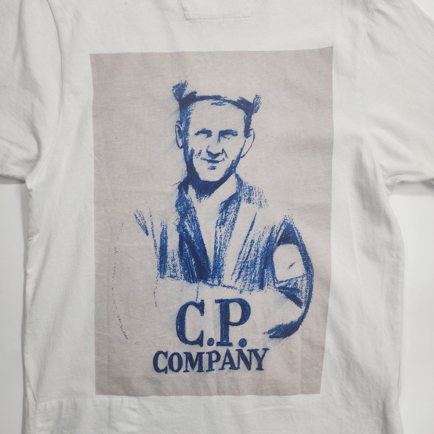 C.P Company Hand Blurry Logo Printed Jersey T-Shirt White - Size XS