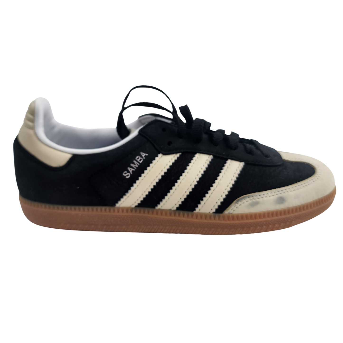 Adidas Originals Samba OG trainers in black and beige suede - UK 6