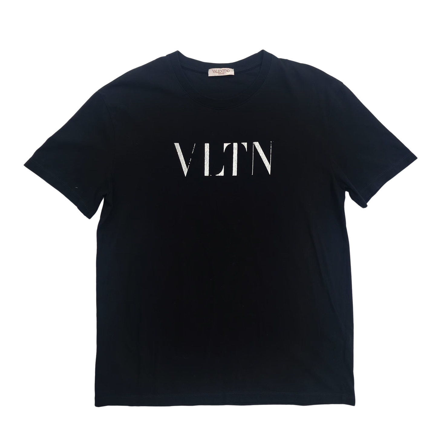 Valentino Black VLTN Logo Print T-Shirt - L