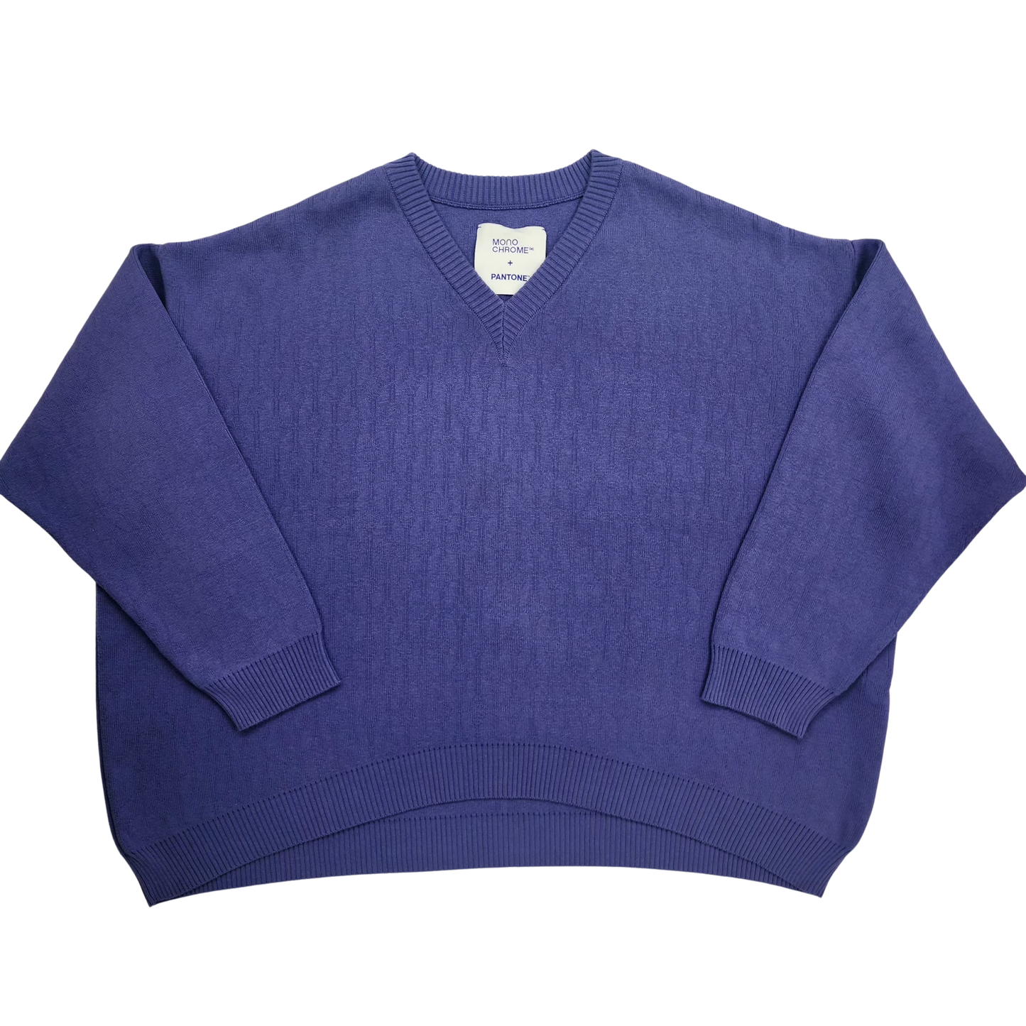 Monochrome Blue Knitted Unisex Sweater - 5XL