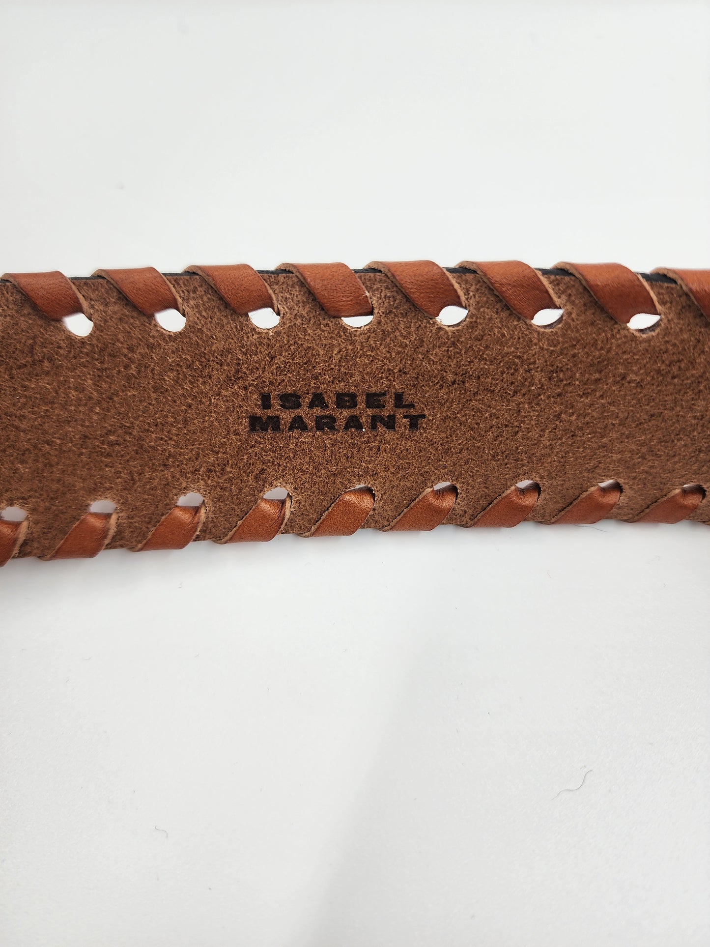 Isabel Marant Brown Cow Leather Belt - 75 cm