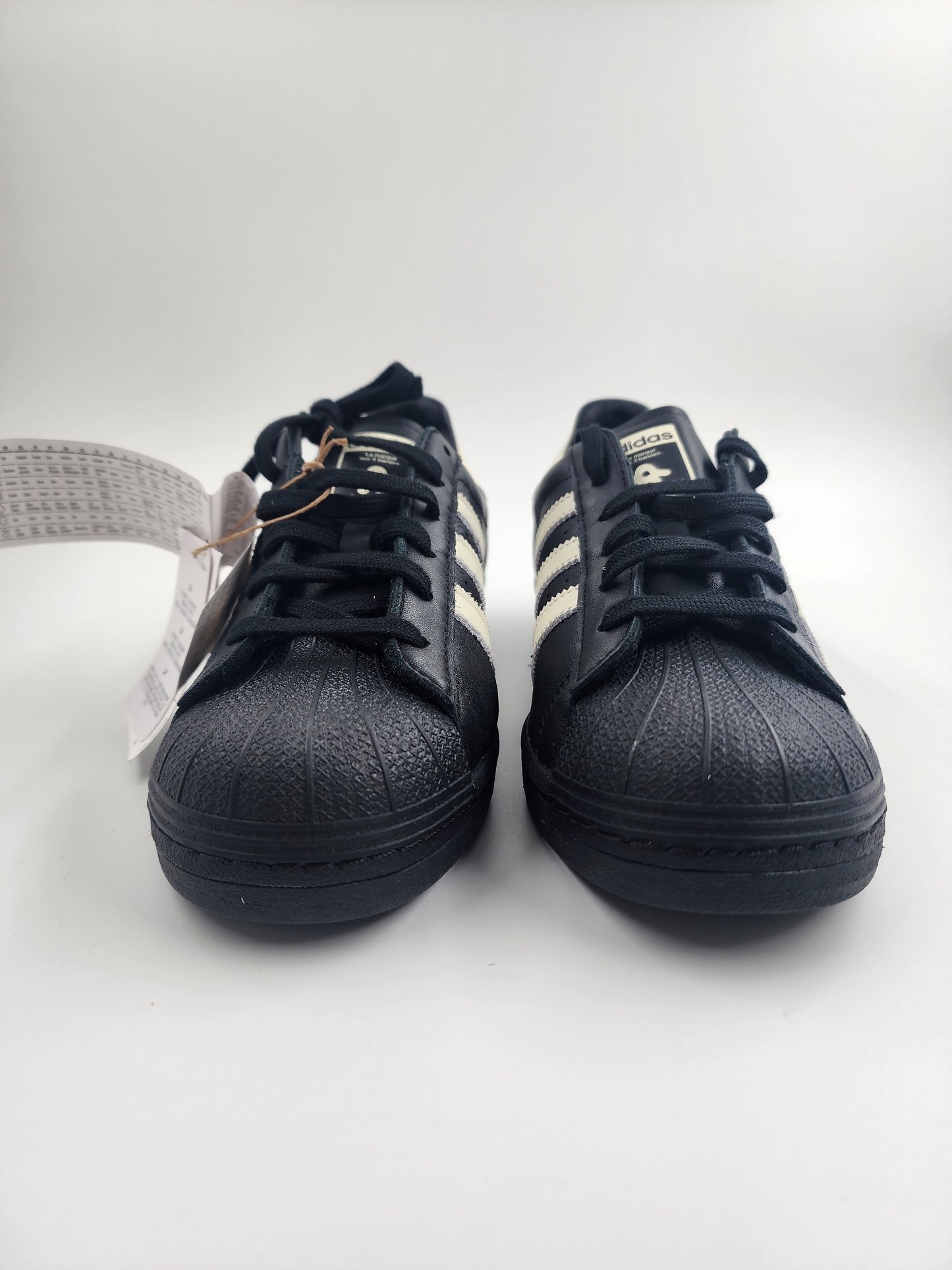 Adidas Superstar 80s Deux Leather Shoes 'Black/White' - UK 7.5