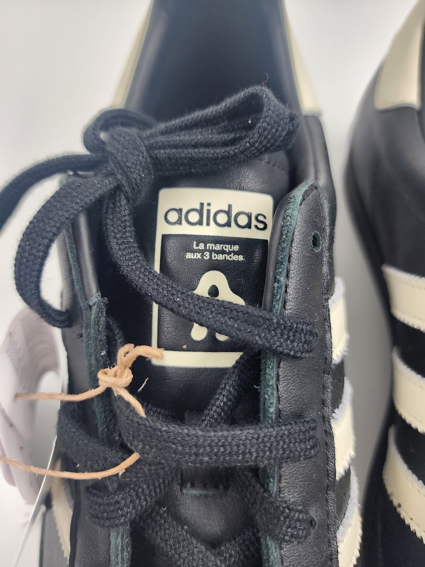 Adidas Superstar 80s Deux Leather Shoes 'Black/White' - UK 7.5