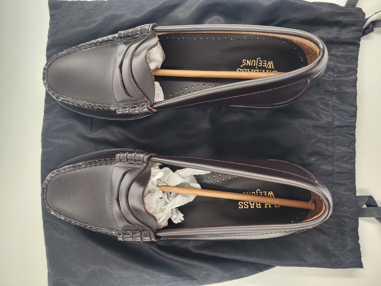 G.H.Bass Larson Moc Penny Brown/Maroon Shoes - EU 42
