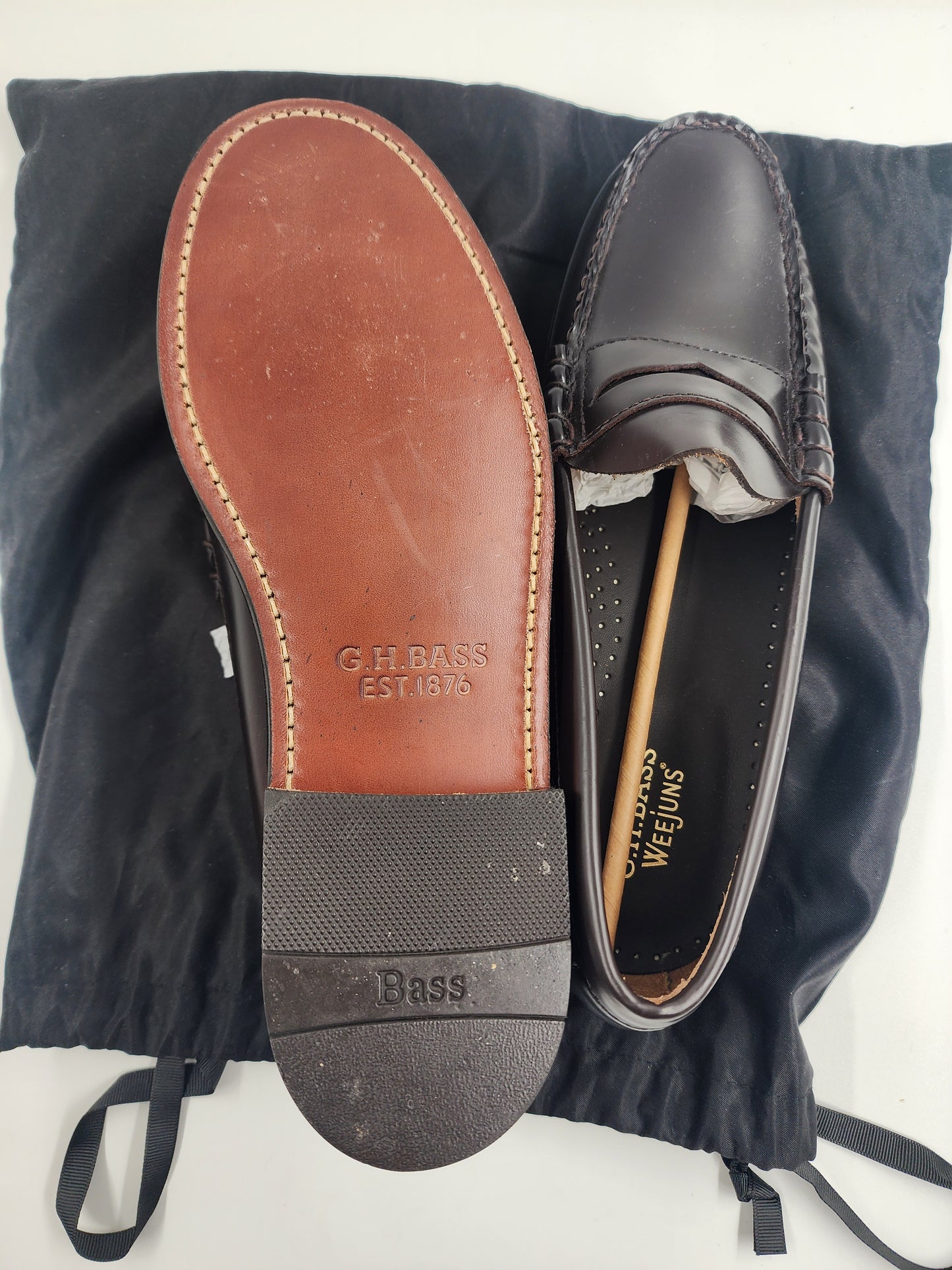 G.H.Bass Larson Moc Penny Brown/Maroon Shoes - EU 42