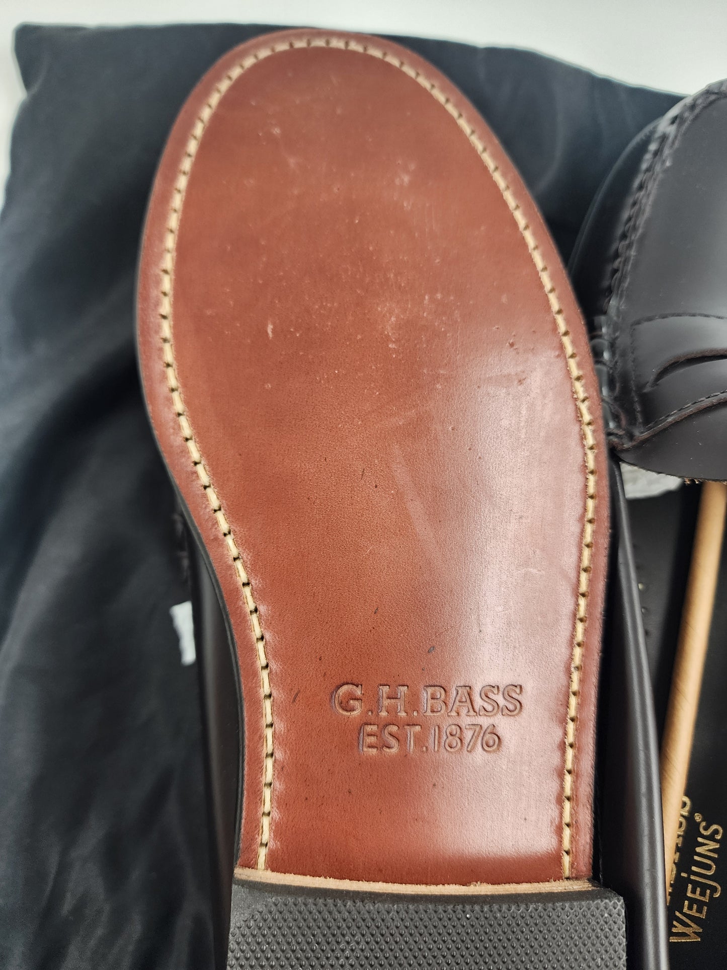 G.H.Bass Larson Moc Penny Brown/Maroon Shoes - EU 42