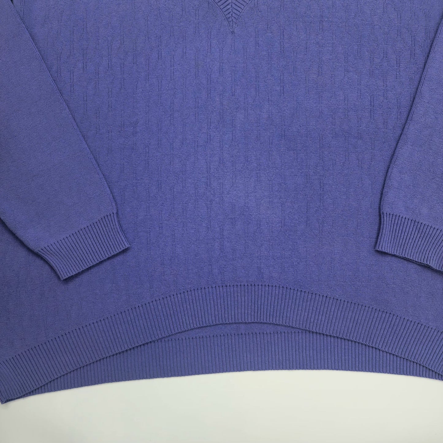 Monochrome Blue Knitted Unisex Sweater - 5XL