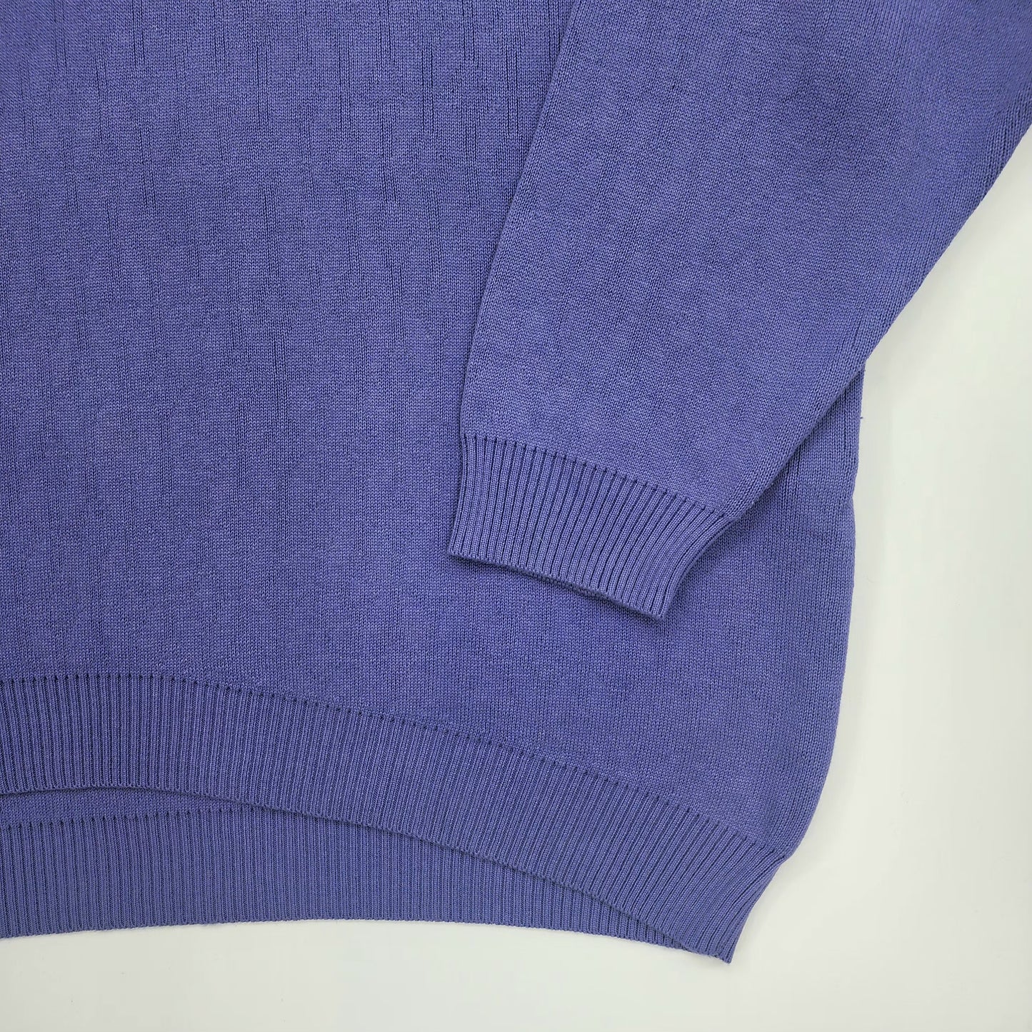 Monochrome Blue Knitted Unisex Sweater - 5XL