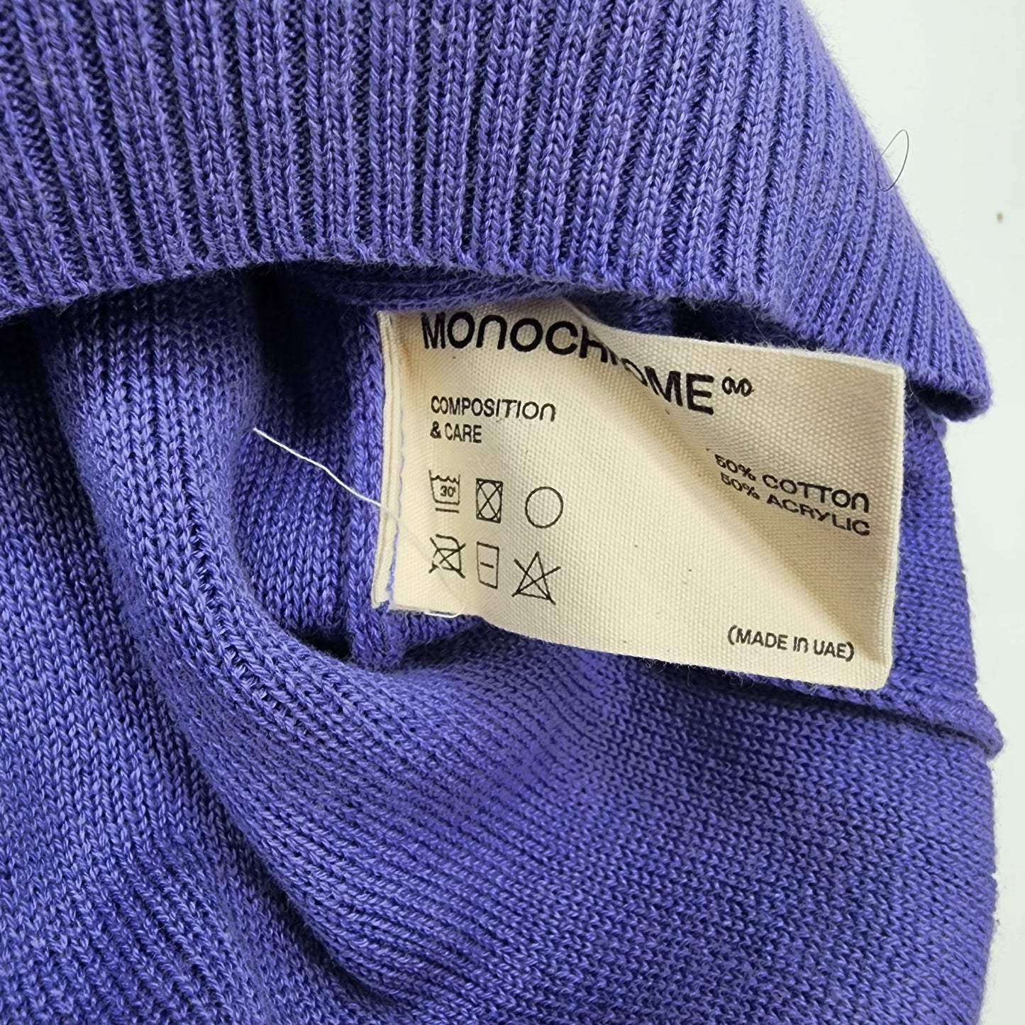 Monochrome Blue Knitted Unisex Sweater - 5XL
