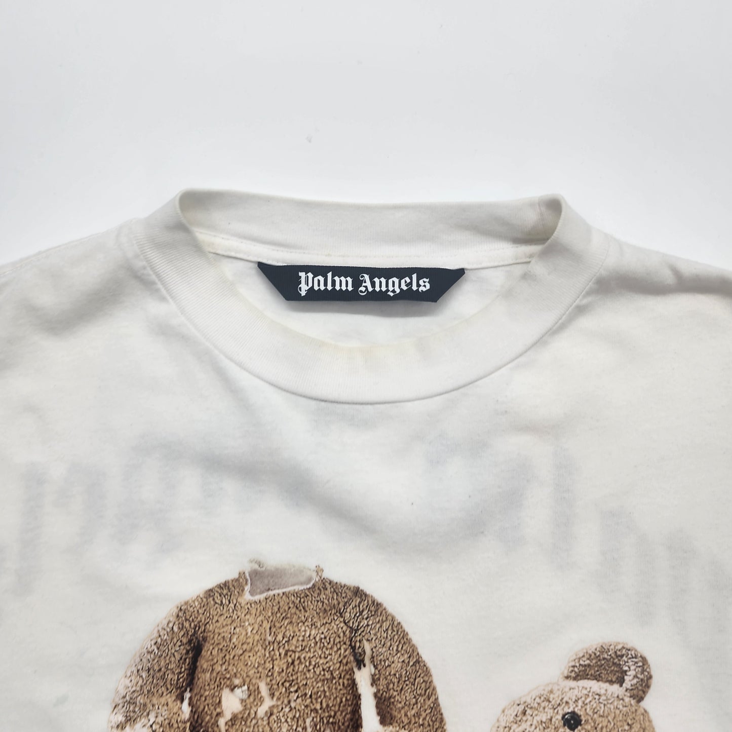 Palm Angels Crew Neck White T-Shirt - Size M