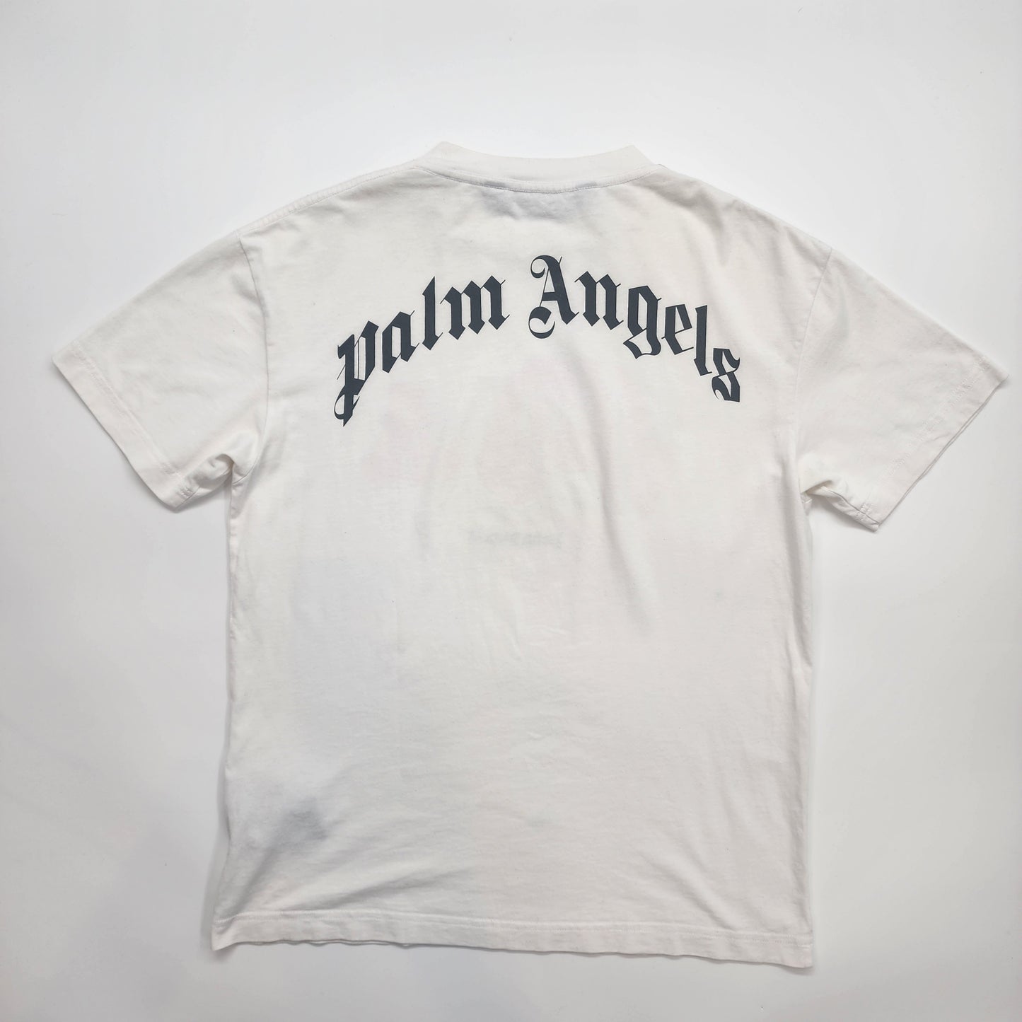 Palm Angels Crew Neck White T-Shirt - Size M