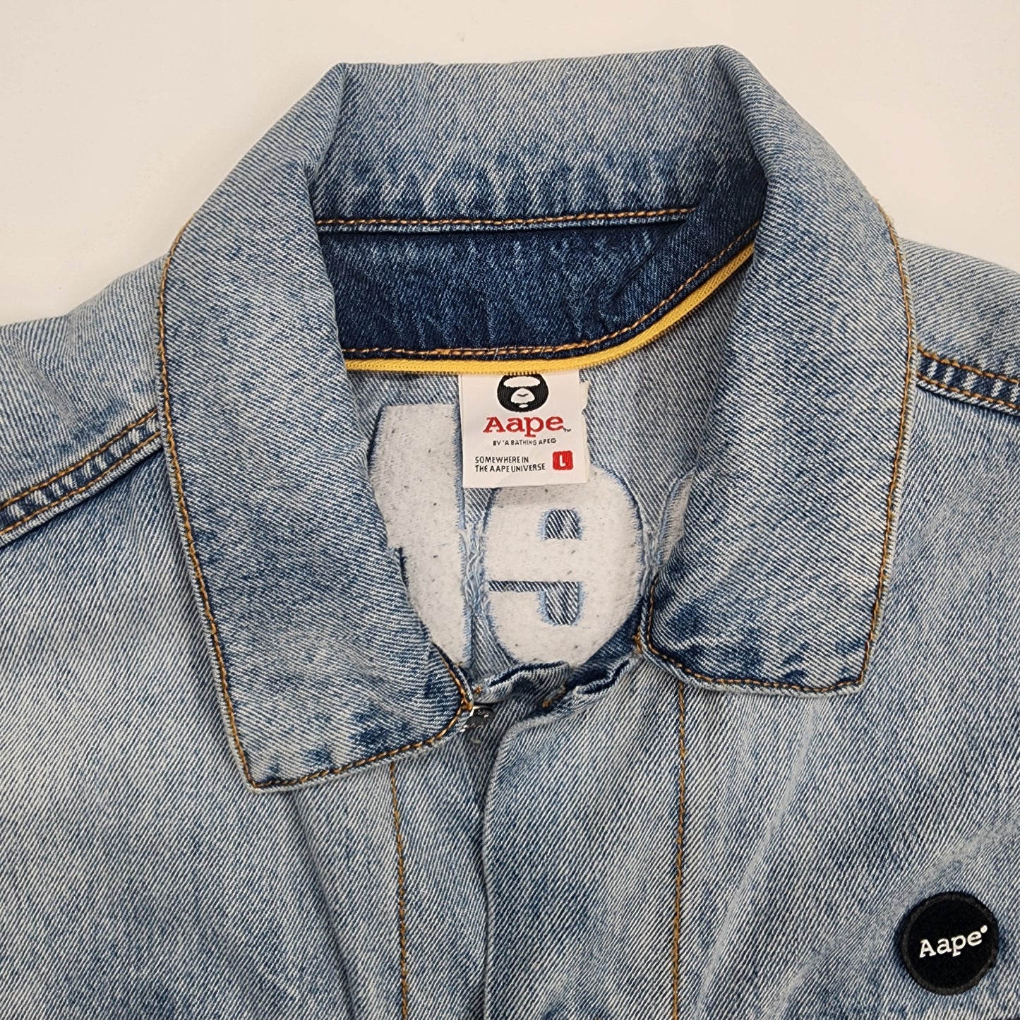 Aape By Bathing  Blue Denim Unisex Jacket - L