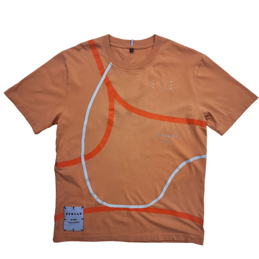 Striae by MCQ Orange Crew Neck Women's T-Shirt - Size L