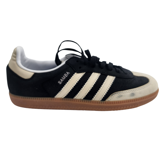 Adidas Originals Samba OG trainers in black and beige suede - UK 6