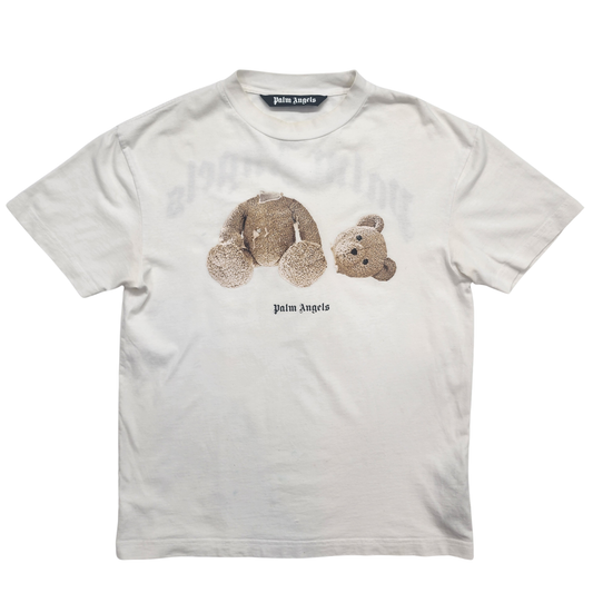 Palm Angels Crew Neck White T-Shirt - Size M