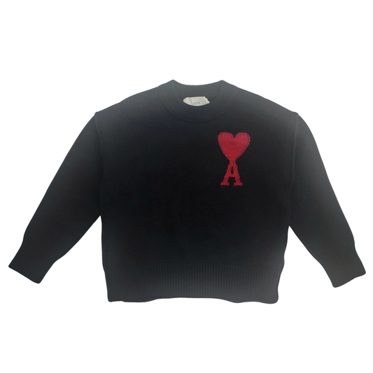 AMI Paris Black Unisex Sweater - Size M
