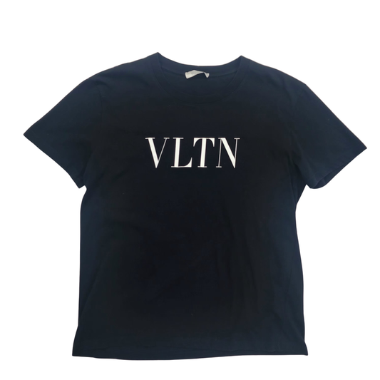 Valentino Black VLTN Logo Print T-Shirt - M