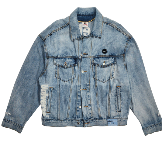 Aape By Bathing  Blue Denim Unisex Jacket - L