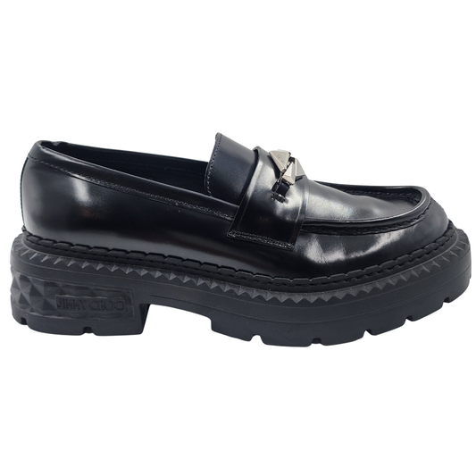 Jimmy Choo Marlow Diamond leather loafers - EU 38 UK 5